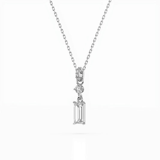Solitaire Necklace (Baguette), 0.04 ct — 104-10071/3(0.30)BAQ