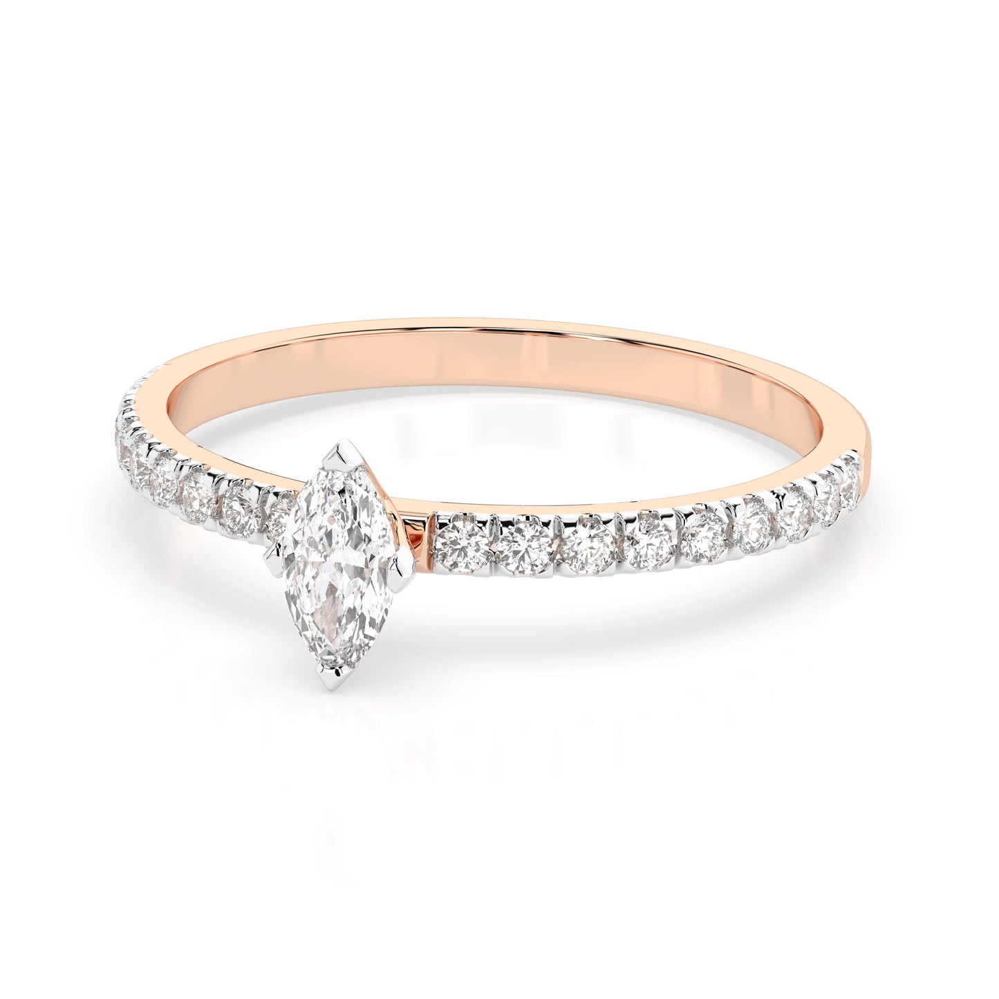 Solitaire Eternity Ring (Marquise), 0.15 ct — 101-10181/4(0.15)MARQUISE