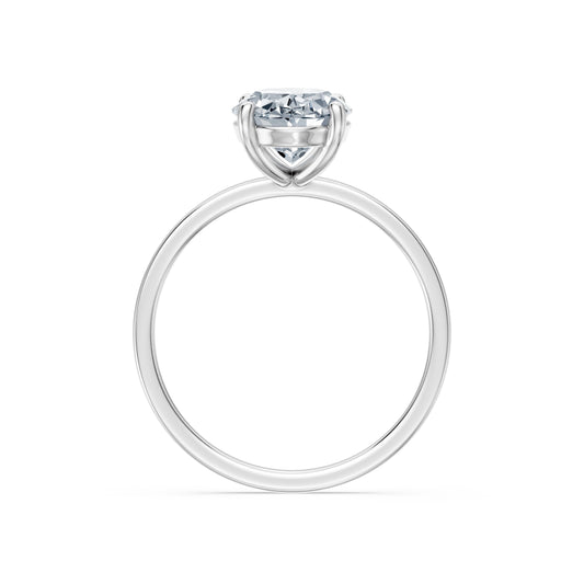 Oval Lab Grown Diamond Solitaire Engagement Ring 2.0ct by Qutahia Jewellery