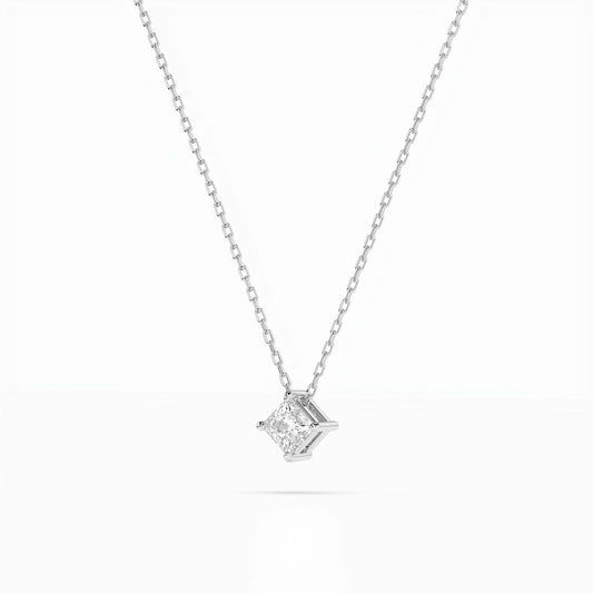 Solitaire Necklace (Princess), 0.17 ct — 104-10055(3.0)PR