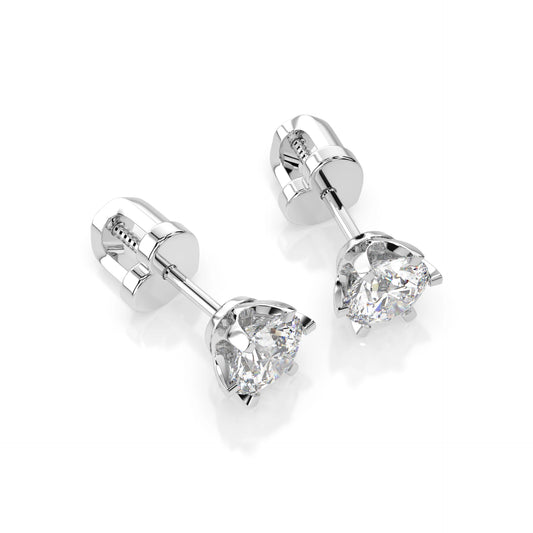 Solitaire Butterfly Earring (Round), 1.0 ct — 102-10040/1(5.1)