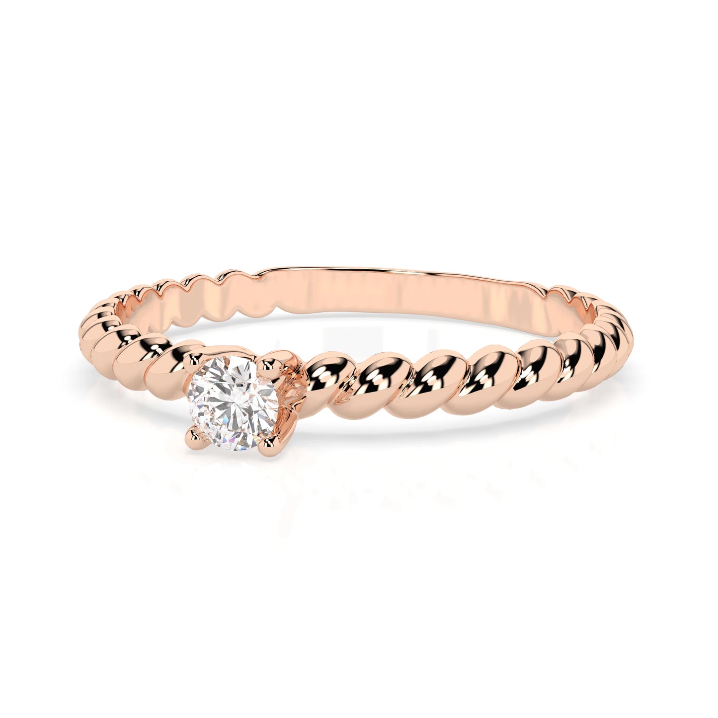 Solitaire Ring (Round), 0.08 ct — 101-10038(2.7)
