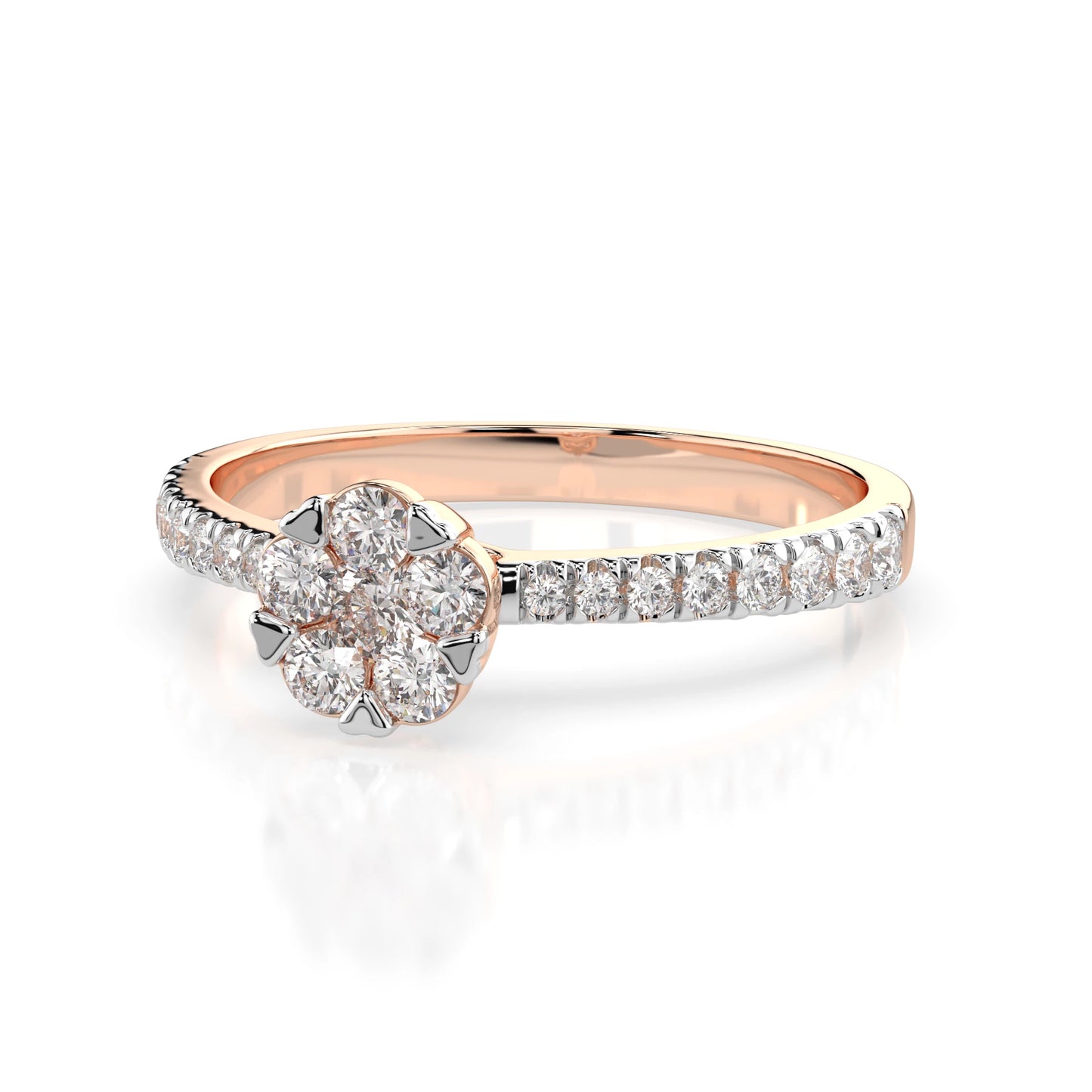 Illusion Ring (Round), 0.03 ct — 101-10015/4(2.0)