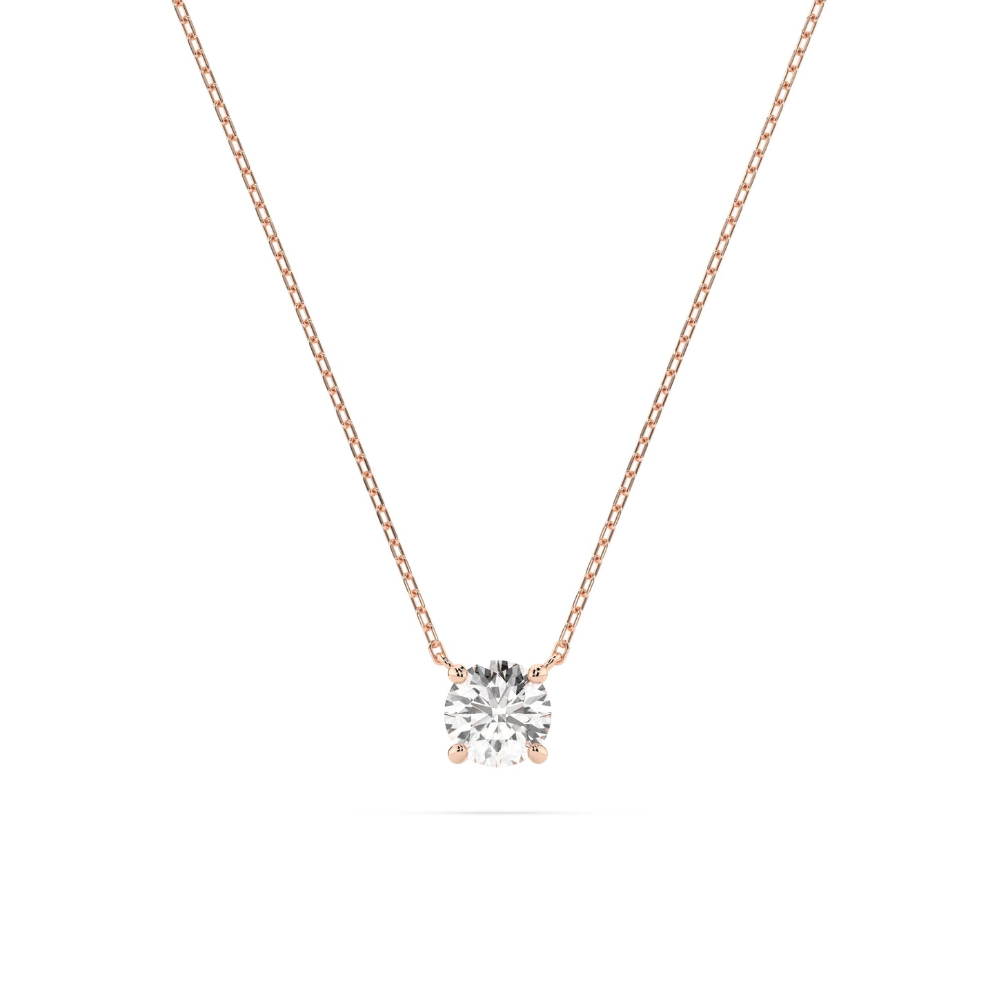 Solitaire Necklace (Round), 0.25 ct — 104-10040(4.0)