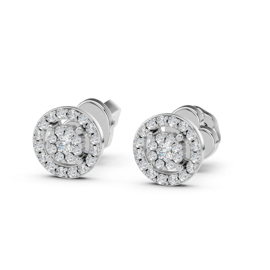 Illusion Earring (Round), 0.06 ct — 102-10018(2.0)