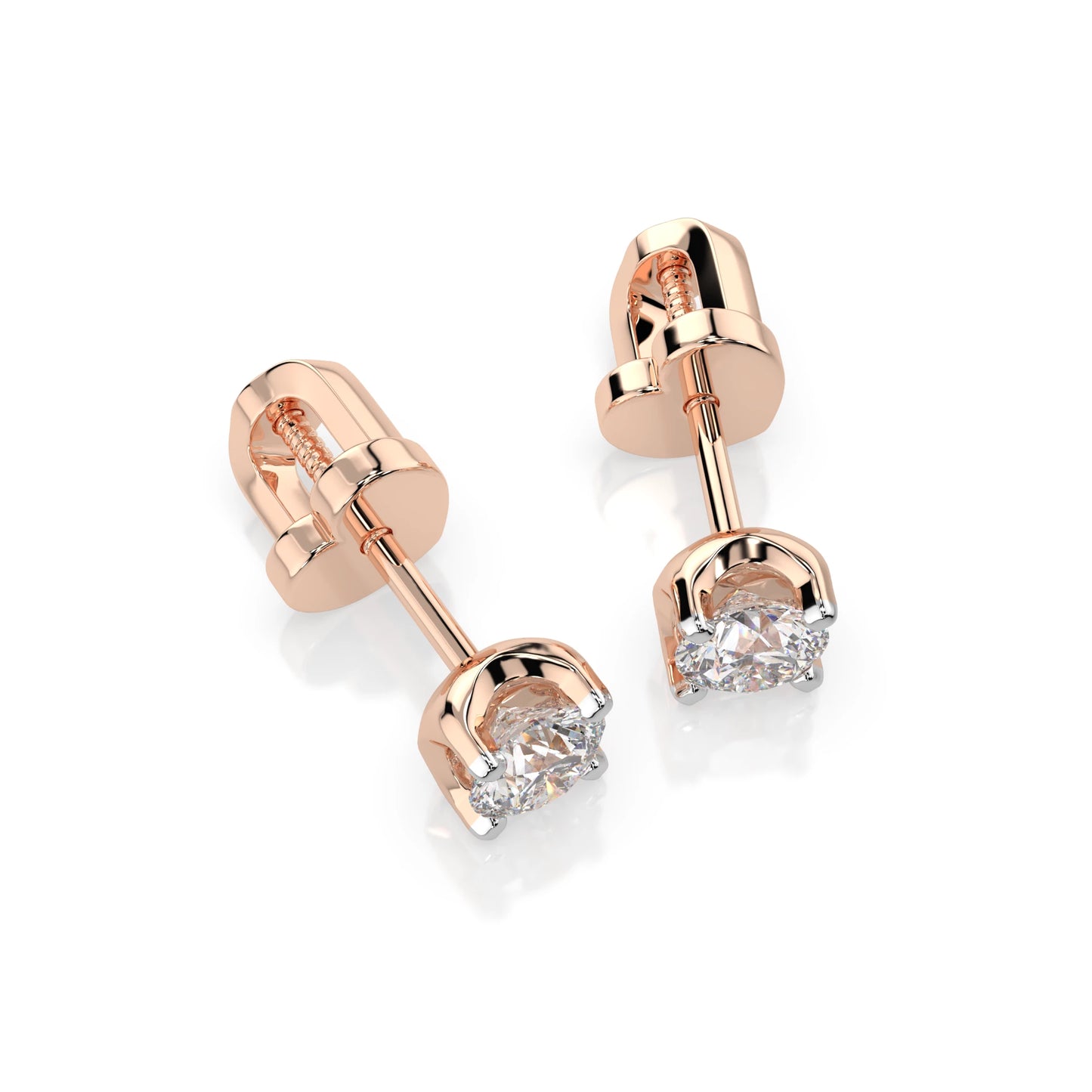 Solitaire Butterfly Earring (Round), 0.4 ct — 102-10020(3.7)