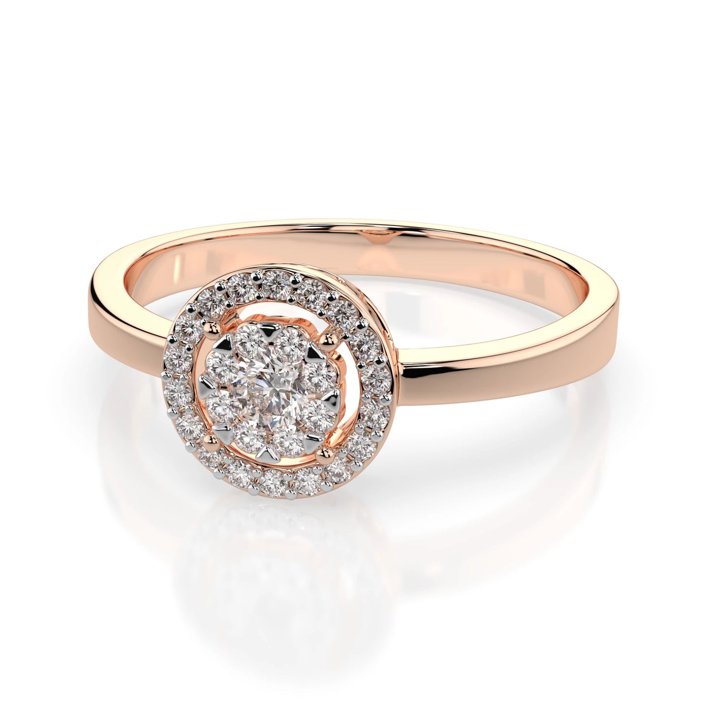 Illusion Ring (Round), 0.06 ct — 101-10018/1(2.5)