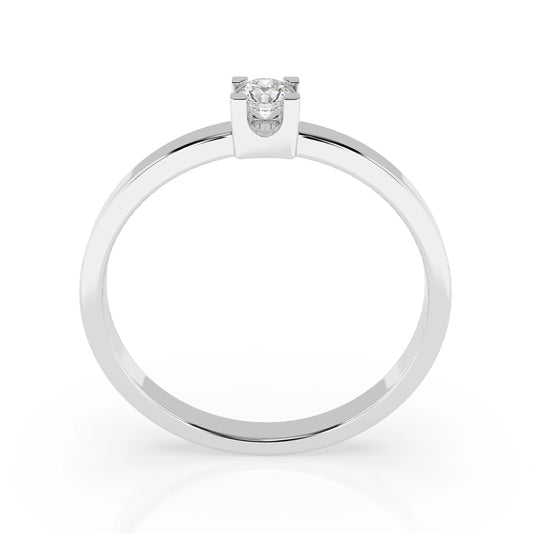 Solitaire Ring (Round), 0.1 ct — 101-10036(3.0)