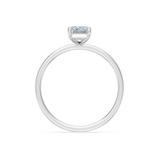 Emerald Lab Grown Diamond Solitaire Engagement Ring 1.0ct by Qutahia Jewellery