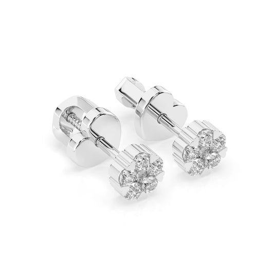 Illusion Earring (Round), 0.06 ct — 102-10015/2(2.0)