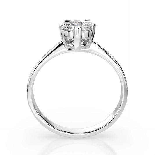 Illusion Ring (Round), 0.1 ct — 101-10015/1(3.0)