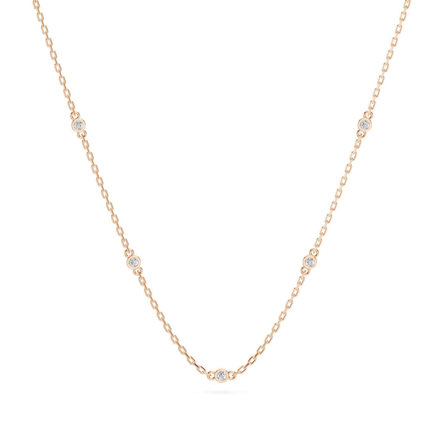 Minimalism Necklace (Round), 0.07 ct — 104-10080/5(1.4)