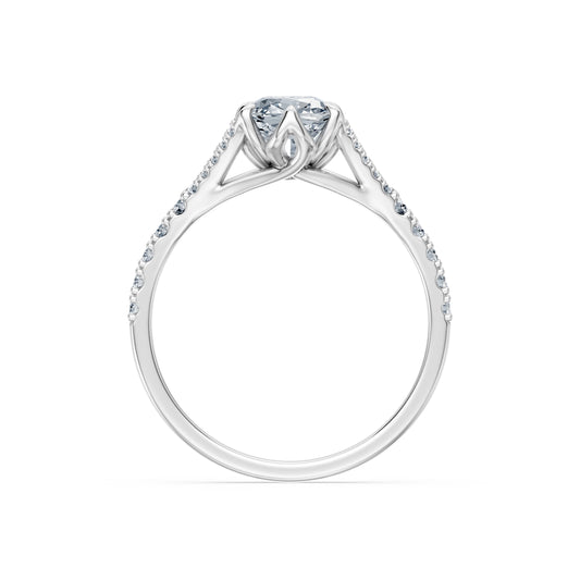 Cushion Lab Grown Diamond Micro Pave Eternity Ring 1.5ct by Qutahia Jewellery