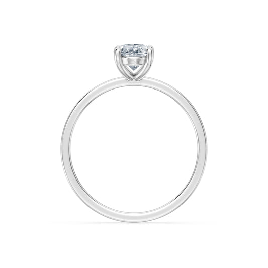 Oval Lab Grown Diamond Solitaire Engagement Ring 1.0ct by Qutahia Jewellery