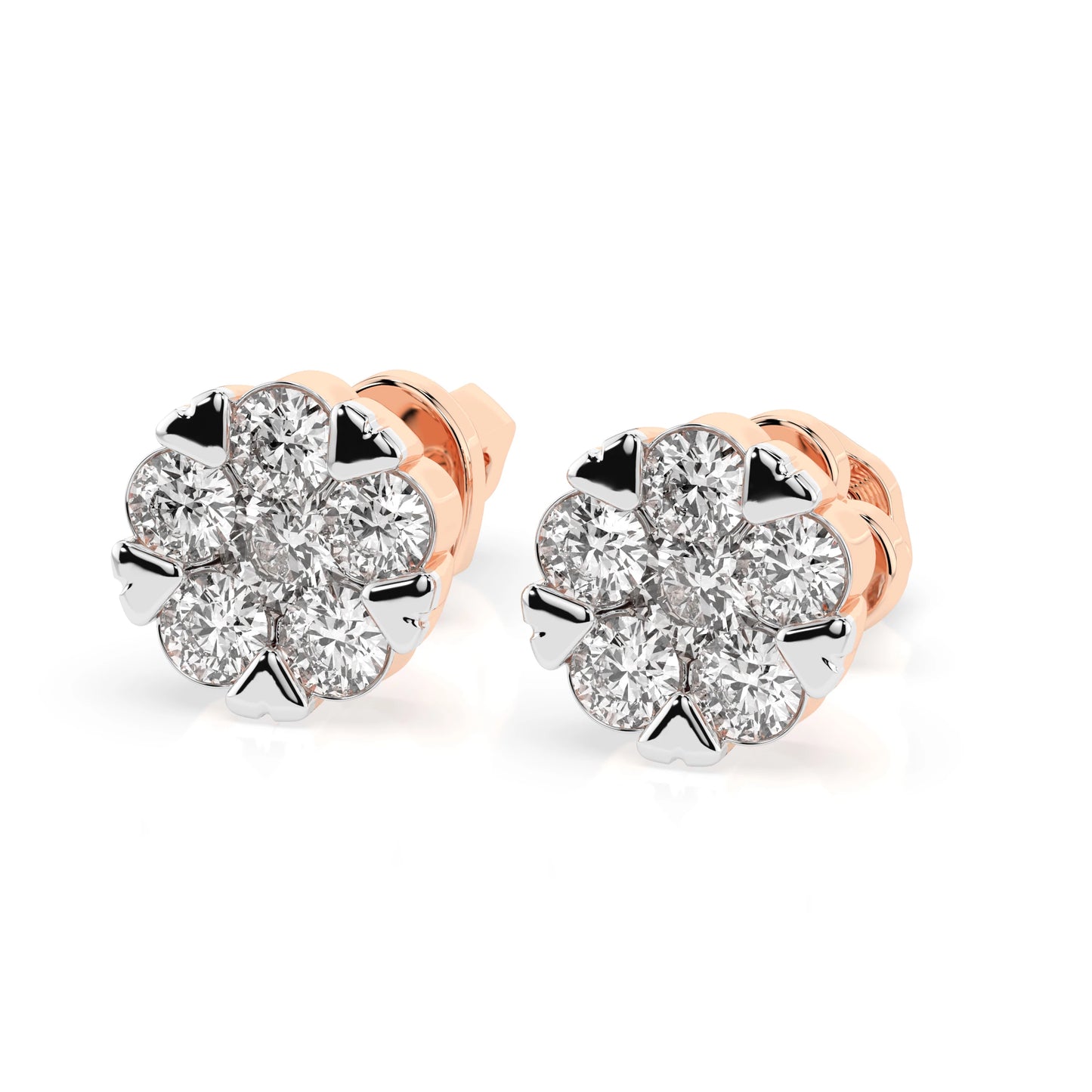 Illusion Earring (Round), 0.2 ct — 102-10015/2(3.0)