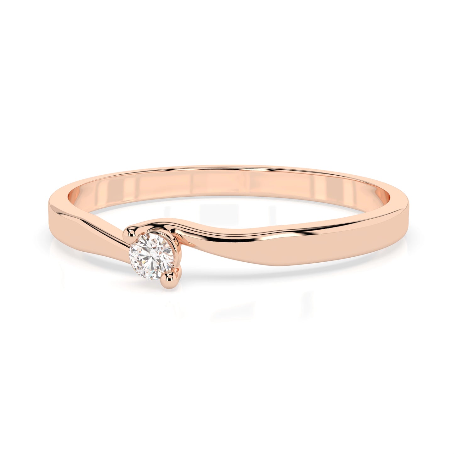 Solitaire Ring (Round), 0.04 ct — 101-10032(2.2)
