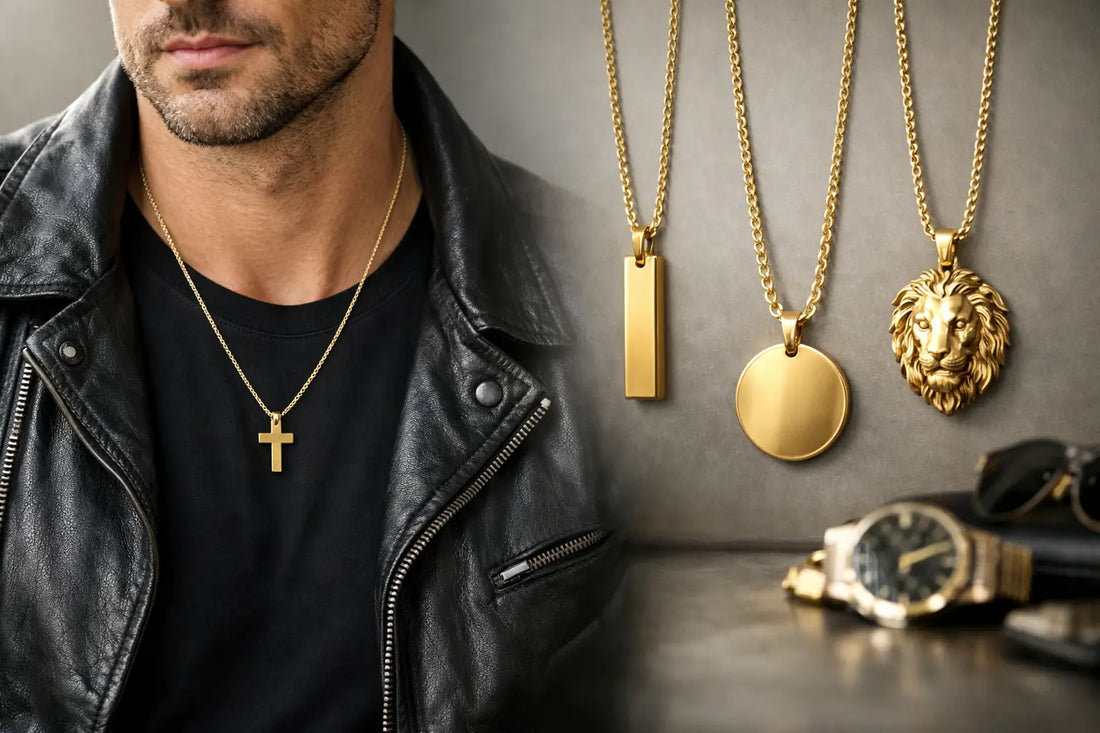 Gold Necklace Pendant Mens Style Guide