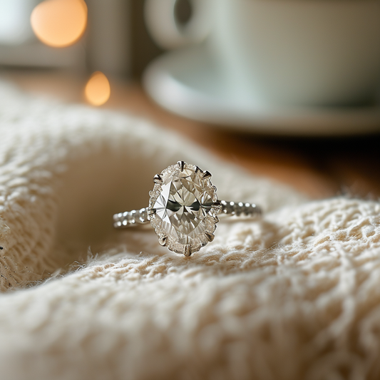 Oval Engagement Rings in White Gold: A Buyer's Guide