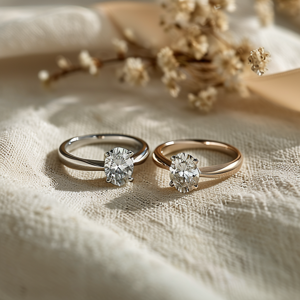 Platinum vs Gold for an Oval Engagement Ring