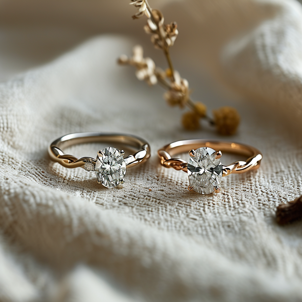 Unique and Simple Oval Engagement Rings: Two Different Ways to Stand Out
