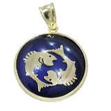 Pisces Zodiac Pendant | 14K Solid Gold Star Sign Necklace | Qutahia Jewellery