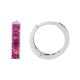 9ct Gold Huggie Hoop Earrings in Solid 9K & 14K Gold | Click-Lock Huggies | Qutahia Jewellery
