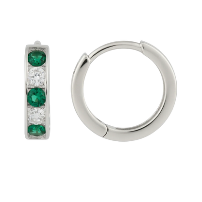 14k Gold Huggie Hoop Earrings in Solid 9K & 14K Gold | Qutahia Jewelry