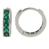 9ct Gold Huggie Hoop Earrings in Solid 9K & 14K Gold | Click-Lock Huggies | Qutahia Jewellery