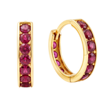 9ct Gold Huggie Hoop Earrings in Solid 9K & 14K Gold | Click-Lock Huggies | Qutahia Jewellery