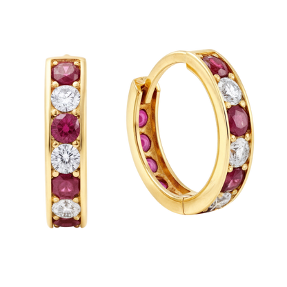14k Gold Huggie Hoop Earrings in Solid 9K & 14K Gold | Qutahia Jewelry