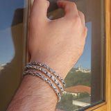 Mens Chunky Silver Bracelet | Solid Sterling Silver Link | Qutahia Jewellery