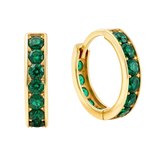 9ct Gold Huggie Hoop Earrings in Solid 9K & 14K Gold | Click-Lock Huggies | Qutahia Jewellery