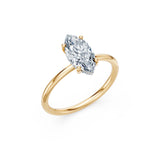 Marquise Lab Grown Diamond Micro Pave Engagement Ring 1.5ct by Qutahia Jewellery