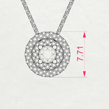 Illusion Diamond Necklace Round 0.09ct by Qutahia Jewellery