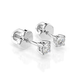 Diamond Stud Earrings Round 0.3ct by Qutahia Jewellery