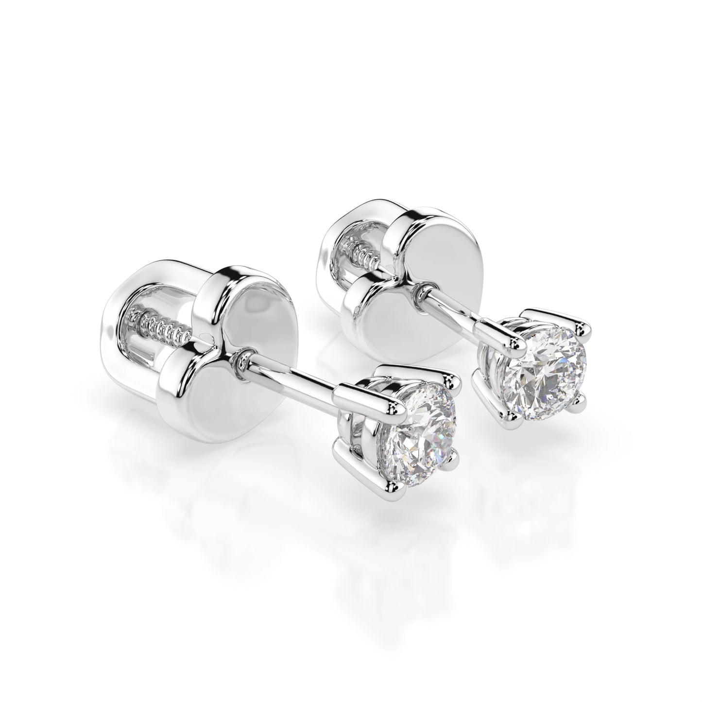 Solitaire Butterfly Earring (Round), 0.3 ct — 102-10012/1(3.4)