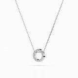 Delicate Diamond Necklace Round 0.09ct by Qutahia Jewellery