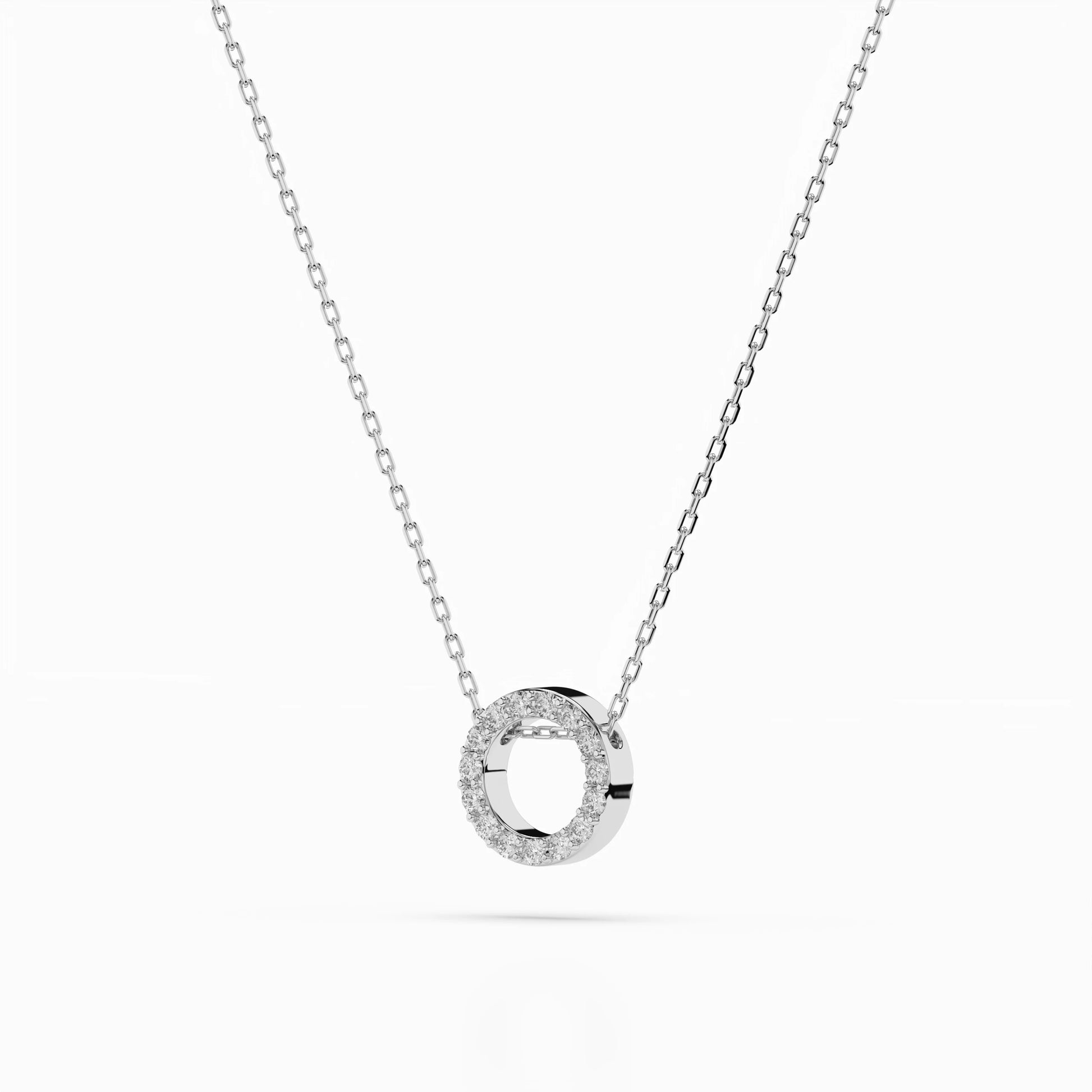 Minimalism Necklace (Round), 0.09 ct — 104-10028