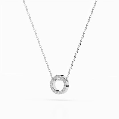 Minimalism Necklace (Round), 0.09 ct — 104-10028