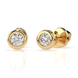 Diamond Stud Earrings Round 0.3ct by Qutahia Jewellery