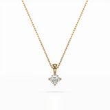 Diamond Pendant Necklace Round 0.1ct by Qutahia Jewellery