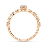Solitaire Eternity Diamond Ring Round 0.2ct by Qutahia Jewellery