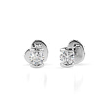 Diamond Stud Earrings Round 0.2ct by Qutahia Jewellery