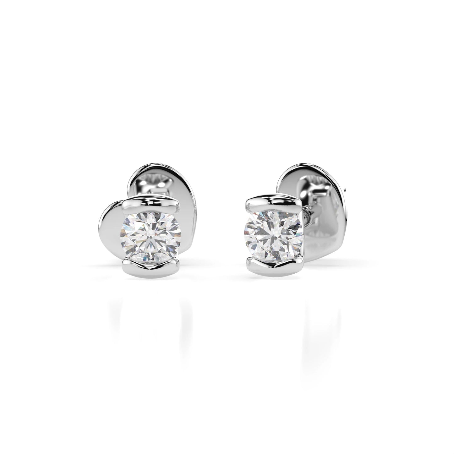 Solitaire Butterfly Earring (Round), 0.2 ct — 102-10016(3.0)
