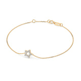 Diamond Bracelet Gold Round 0.08ct by Qutahia Jewellery