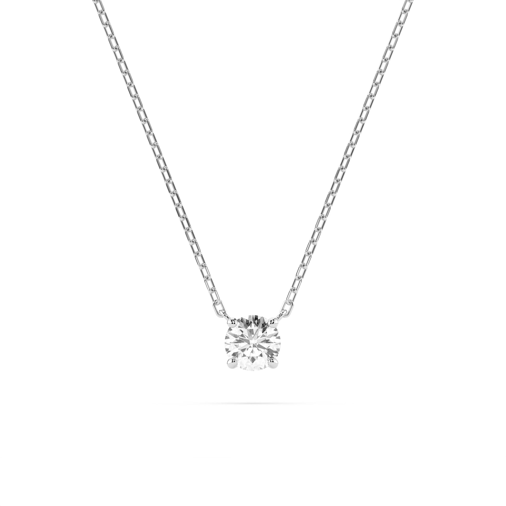 Solitaire Necklace (Round), 0.15 ct — 104-10040(3.4)