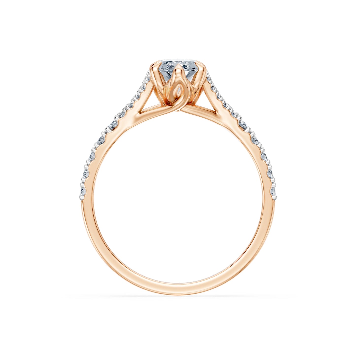 Marquise Lab Grown Diamond Micro Pave Eternity Ring 1.0ct by Qutahia Jewellery