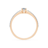 Solitaire Diamond Ring Princess 0.17ct by Qutahia Jewellery