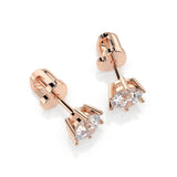 Diamond Stud Earrings Round 1.0ct by Qutahia Jewellery