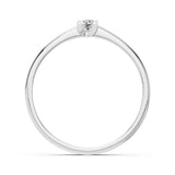 Solitaire Diamond Ring Round 0.1ct by Qutahia Jewellery